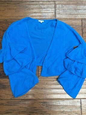 Minnie Rose cashmere bolero cropped open cardigan